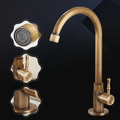 REGALFLOW – Swan Neck Brass Faucet for Classic Spaces