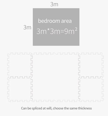 Interlocking Foam Floor Tiles for Nursery and Playroom – Soft Cushioned Mat for Babies and Toddlers – Waterproof EVA Puzzle Mats Pink White