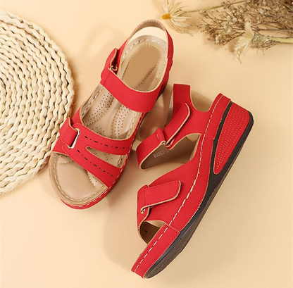 Women's Arch Support Sandals with Adjustable Hook & Loop Straps – Cushioned Footbed, Anti-Slip Sole for All-Day Comfort, Summer Walking