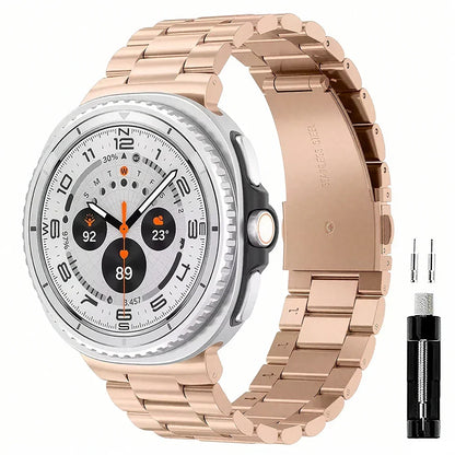 Stainless Steel Link Band for Galaxy Watch 9, Watch 8 & Watch 8 Classic – Premium Metal Bracelet Strap with Quick-Release Links – Fits