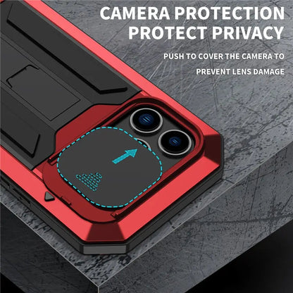 Military-Grade iPhone 14/13 Case with Built-In Screen Shield – Full-Body Defense for Drop, Scratch & Impact