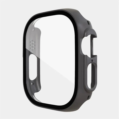 Protective Shell with Tempered Glass Screen Guard for 49mm Apple Watch Ultra Series – Full-Body Snap-On Design