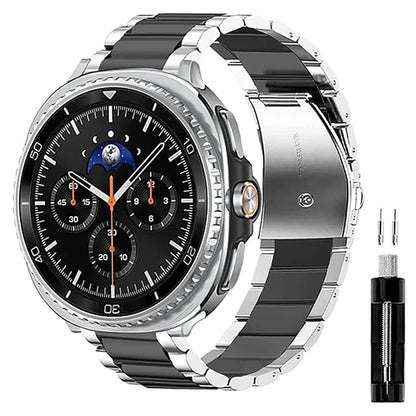 Stainless Steel Link Band for Galaxy Watch 9, Watch 8 & Watch 8 Classic – Premium Metal Bracelet Strap with Quick-Release Links – Fits