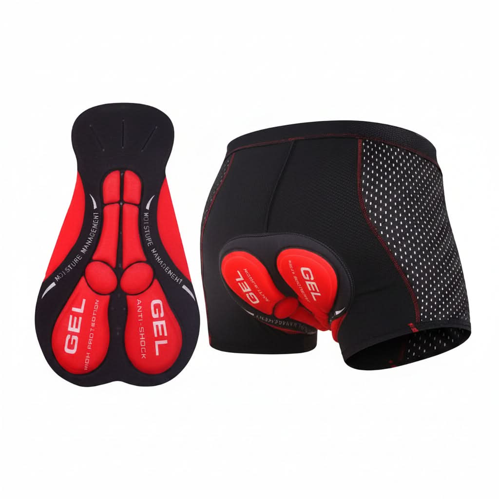 Padded Cycling Shorts with Gel Insert for Men & Women – Breathable Performance Bike Shorts for Long Distance Road Rides, Mountain Biking &
