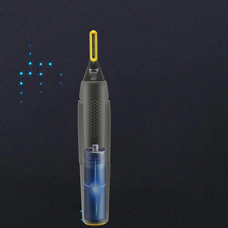 Recortadora de precisión inalámbrica para vello de nariz, orejas, cejas y rostro con luz LED | Herramienta de aseo recargable para hombres para cuello, barba y bigote