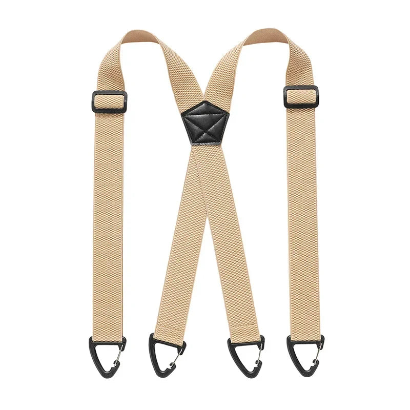 Adjustable Work Suspenders with Metal Clips – X-Back & Y-Back Designs for Men