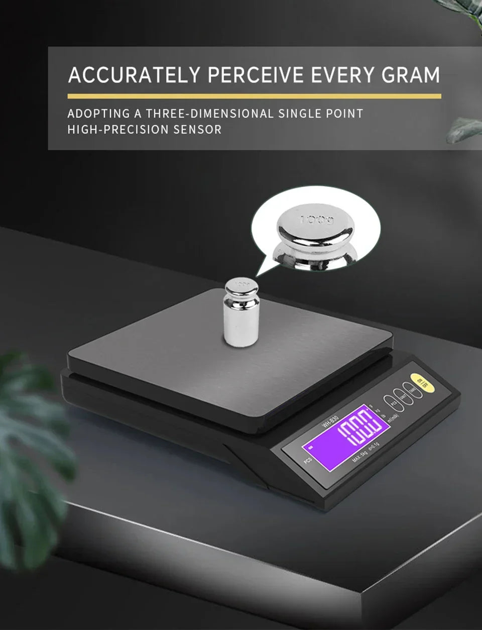Báscula de cocina digital impermeable – Capacidad de 11 lb / 1 oz o 22 lb / 0.04 oz, báscula de cocina LCD recargable para preparación de comidas, repostería y porciones