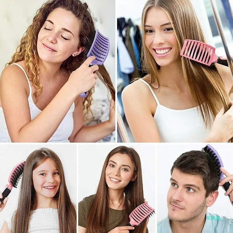 Detangling Hairbrush for Wet & Dry Hair – Pain-Free Knot Removal for All Hair Types