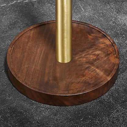 Paper Towel Holder Freestanding Countertop Stand with Walnut Wood Base 12 in Tall Dispenser for Kitchen Island Dining Table Modern Farmhouse