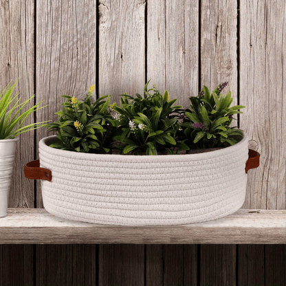 OVANEST – Oval Woven Storage Basket for Bathroom Organization