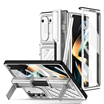 Foldable Phone Armor Case with Built-In Screen Guard & Kickstand for Samsung Galaxy Z Fold 4 / Z Fold 5 – Drop-Tested Protection