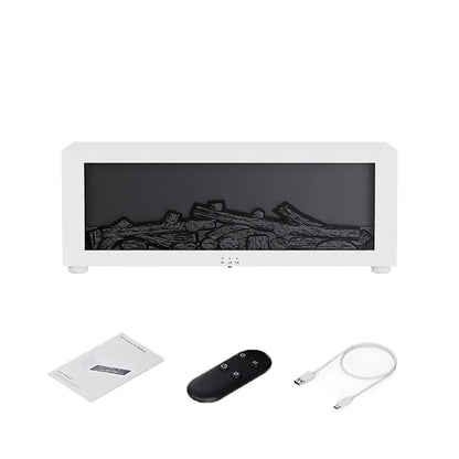 Ultrasonic Mist Diffuser with Flame-Effect LED Light and Remote Control for Desktop, Bedroom, and Office