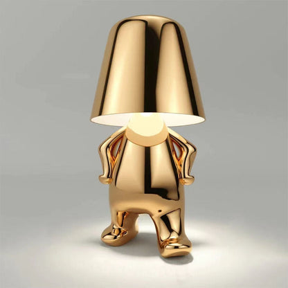 Rechargeable LED Figurine Accent Light | Touch-Activated Cordless Bedside Reading Lamp for Nightstands Desks Shelves | USB Powered Warm Glow