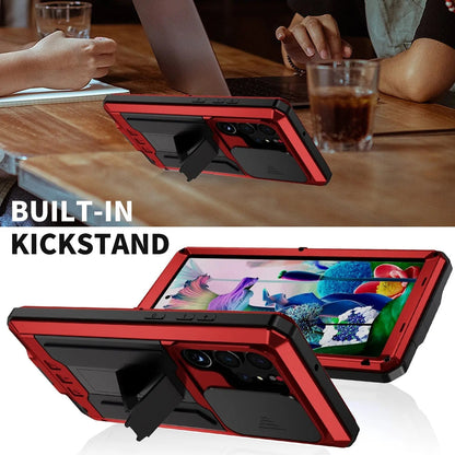 Heavy-Duty Samsung Galaxy S23 Armor Case with Built-In Screen Shield & Kickstand for Hands-Free Use