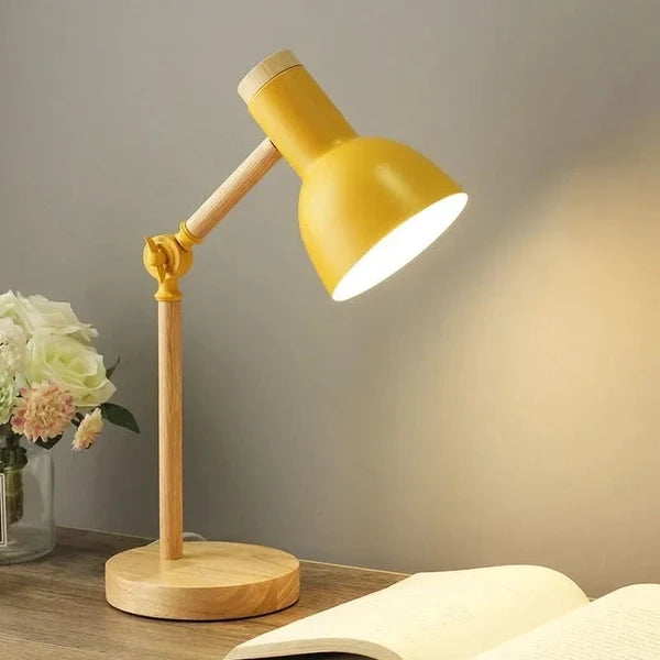 TURNGLOW – Adjustable Wooden Table Lamp Soft Eye Comfort