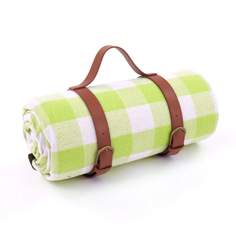 Waterproof Picnic Blanket with Shoulder Strap – Foldable Beach & Park Mat for Outdoor Adventures