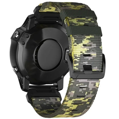 Tactical Woven Smartwatch Strap | Quick-Release Replacement Band for Fitness Tracking | Adjustable Lightweight Nylon Wristband