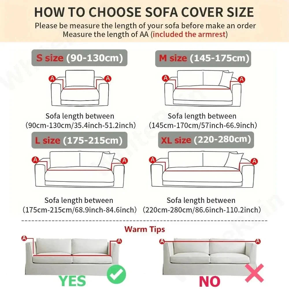 Stretch Sofa Cover Non-Slip Ribbed Jacquard Couch Slipcover Protector for Living Room