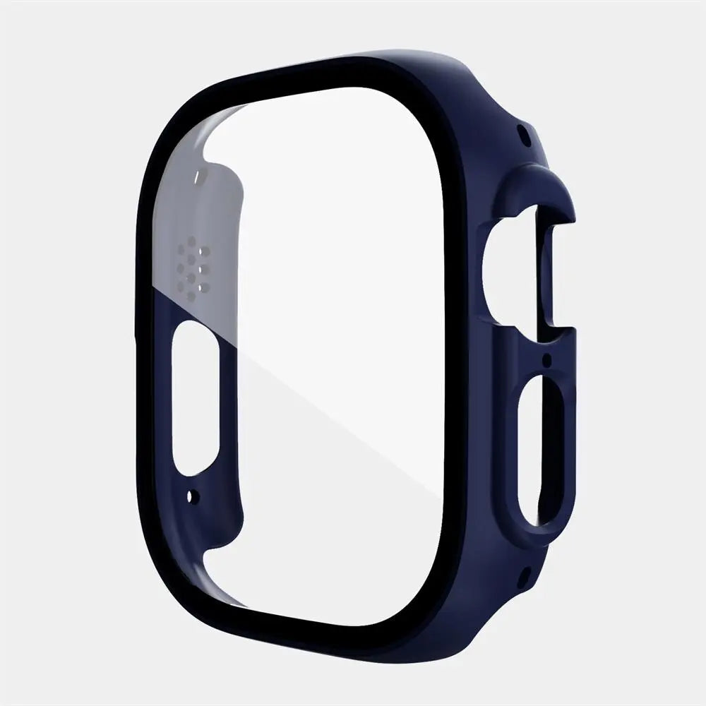 Protective Shell with Tempered Glass Screen Guard for 49mm Apple Watch Ultra Series – Full-Body Snap-On Design