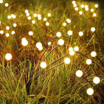 Solar Firefly Stake Light Bendable Branch Design 13 in Tall Outdoor Path Illumination Yard Accent Warm Glow LED No Wiring Dusk-to-Dawn Senso