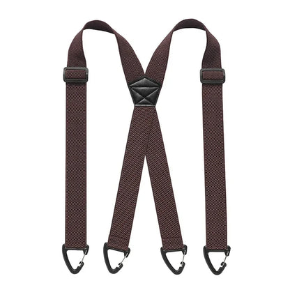 Adjustable Work Suspenders with Metal Clips – X-Back & Y-Back Designs for Men