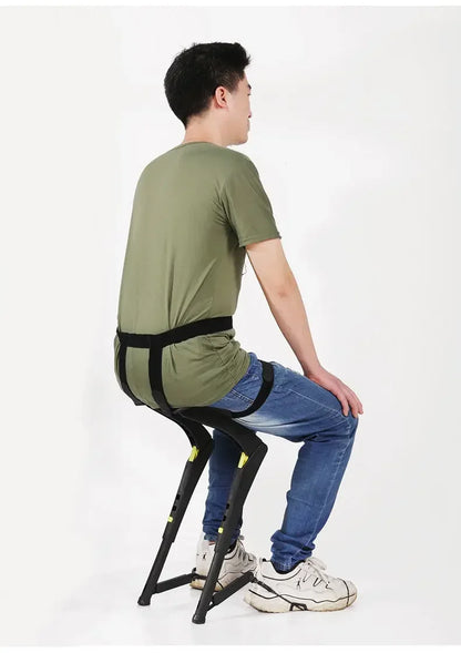 Folding Chair with Wearable Exoskeleton Design for Outdoor Travel