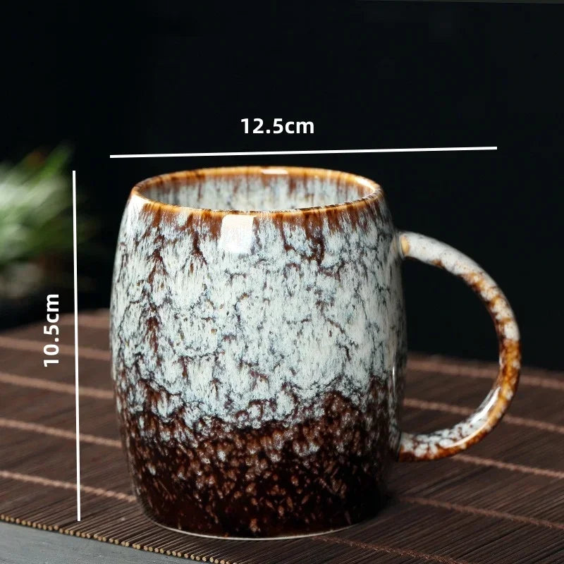 Handcrafted Stoneware Coffee Mug with Artisan Glaze – Heat-Retaining Cup for Tea, Cocoa, Hot Beverages – Kitchen Drinkware for Home, Office