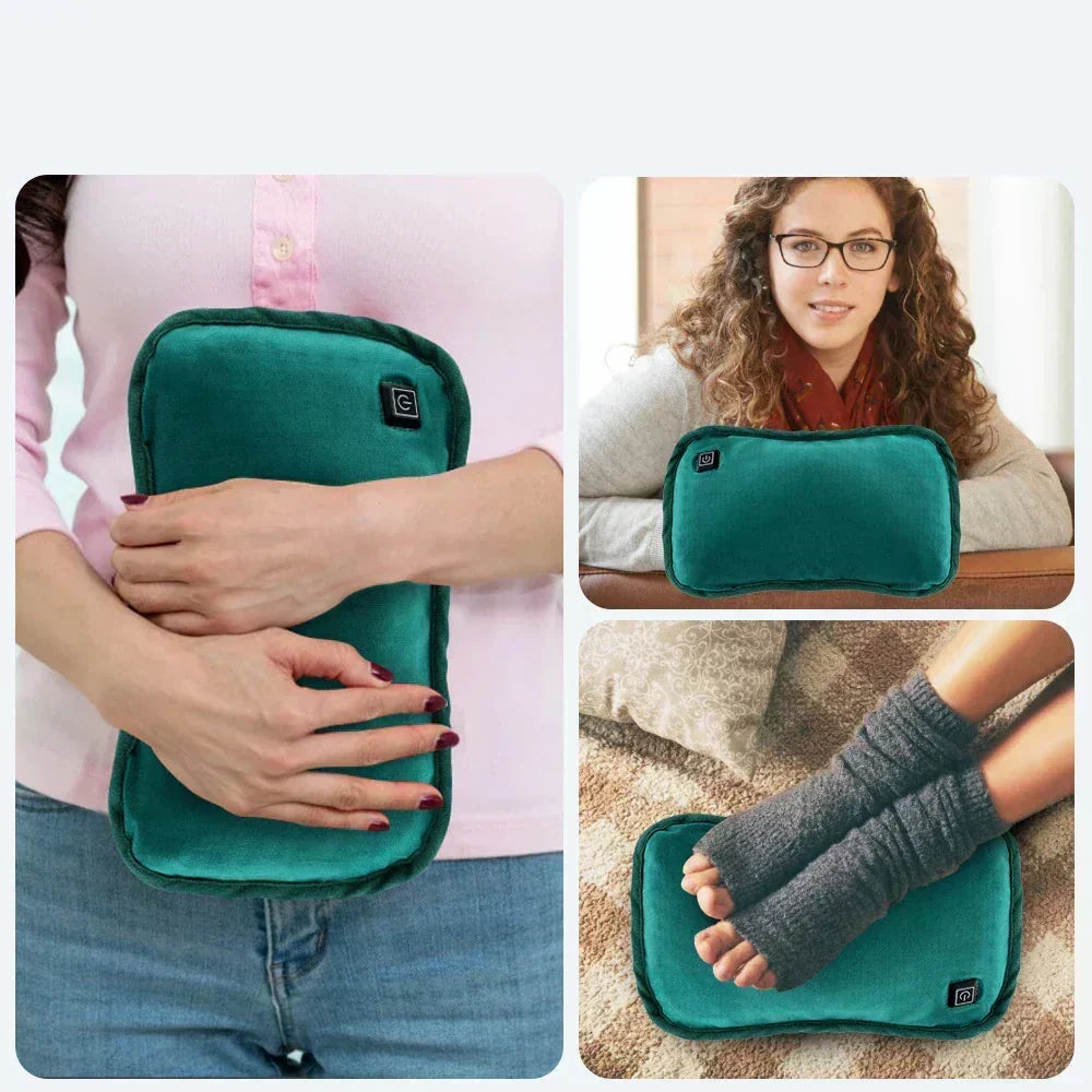 USB Rechargeable Heating Pad with 3 Temperature Settings for Cramps & Back Pain Relief | Graphene Hand Warmer Portable Heat Therapy for Peri