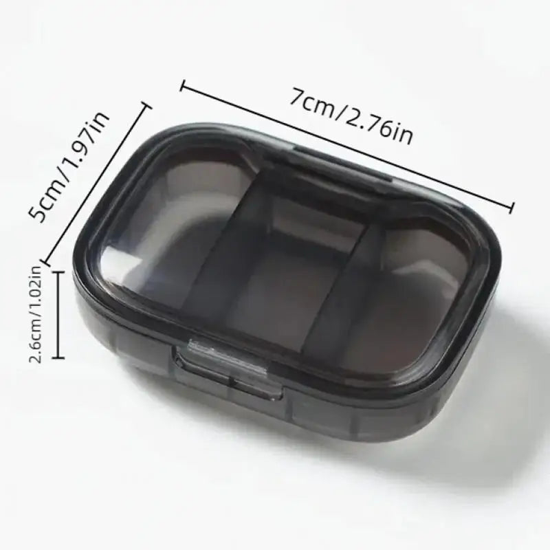 Pastillero Paxen - Estuche de viaje compacto, compartimentos múltiples