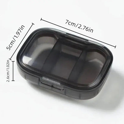 Pastillero Paxen - Estuche de viaje compacto, compartimentos múltiples