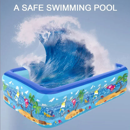 Ortekor Inflatable Children's Paddling Pool with Cartoon Design | Durable PVC for Safe Summer Fun