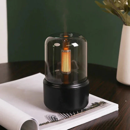 Ultrasonic Aroma Diffuser with Soft Glow Night Light 6 Inches USB Rechargeable Humidifier for Bedroom Nursery Essential Oils Relaxation Slee