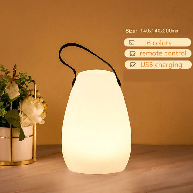 Rechargeable LED Mood Lamp 10 inch Cordless Waterproof 8-Color Remote-Controlled Accent Light for Deck Patio Poolside Backyard Entertaining
