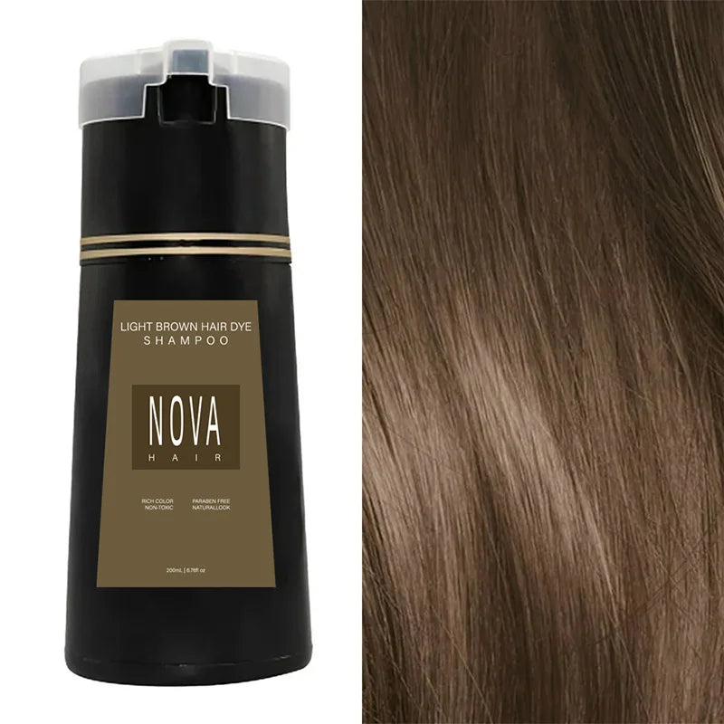 Hair Color Shampoo 6.8 fl oz – Vibrant Tones in One Step for All Hair Types, Easy Application No Mess