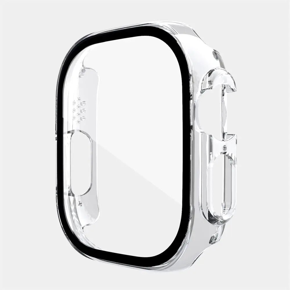 Protective Shell with Tempered Glass Screen Guard for 49mm Apple Watch Ultra Series – Full-Body Snap-On Design