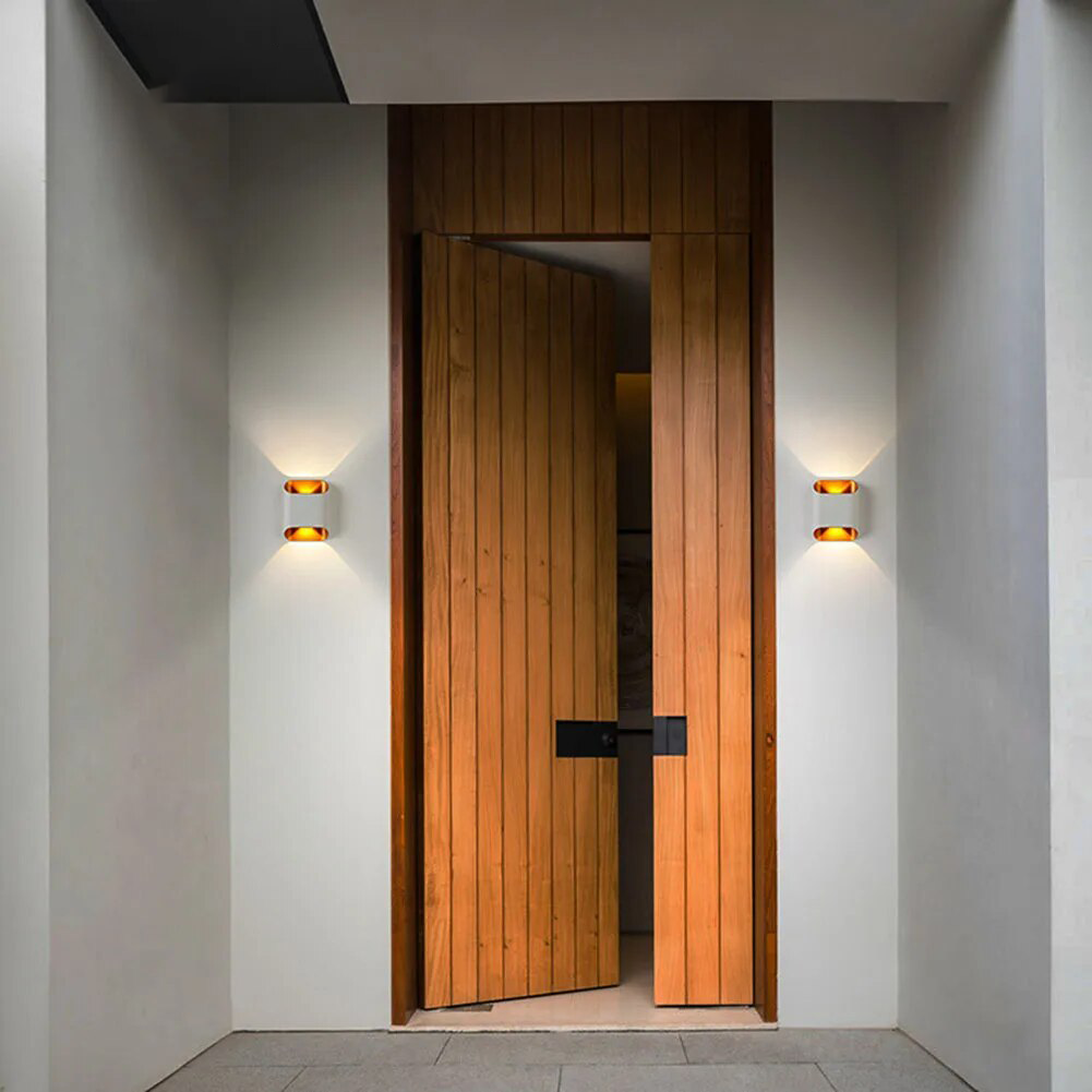 LED Outdoor Wall Sconce Weatherproof Up Down Light Aluminum Fixture for Patio Entry Garage Commercial Exterior Lighting