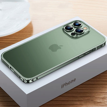 Aircraft-Grade Aluminum iPhone Case Precision-Milled Snap-On Protection for Apple Smartphones Slim Lightweight Metal Bumper Shell