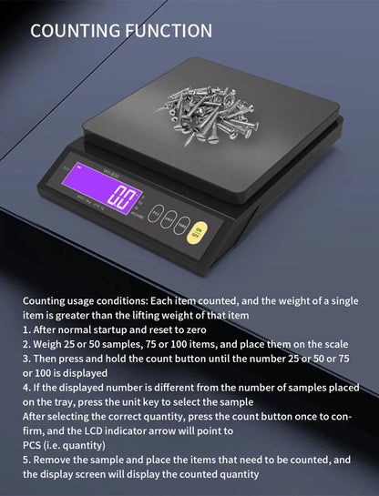 Báscula de cocina digital impermeable – Capacidad de 11 lb / 1 oz o 22 lb / 0.04 oz, báscula de cocina LCD recargable para preparación de comidas, repostería y porciones
