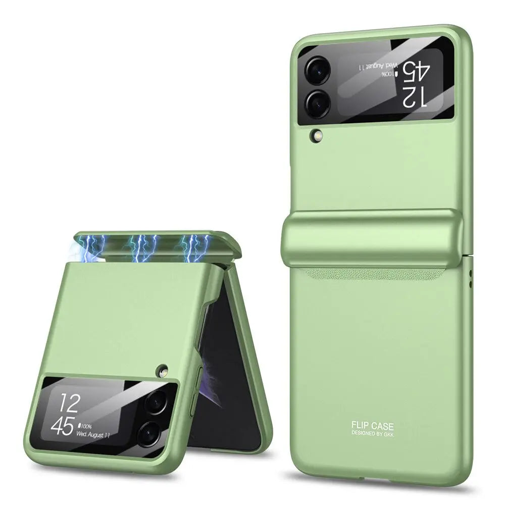Galaxy Z Flip 4 Heavy-Duty Protective Case – Full-Coverage Shell with Wireless Charging Support & Impact-Resistant Corners for Samsung
