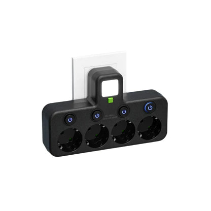 Power Strip with USB-C & Dual USB Ports – 4-Outlet Surge Protector with On/Off Switch – 2500W Flame-Resistant Extension Cord for Home