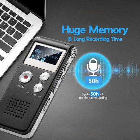 Grabadora de voz compacta con activación por voz, grabadora de audio digital para conferencias y reuniones, grabadora de sonido portátil