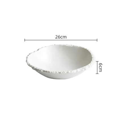 Handcrafted Stoneware Dinner Bowl 9.8 Inches Wide for Family Meals, Pasta, Soup & Sides | Farmhouse Kitchen Tableware for Everyday Use