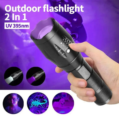 Portable UV Blacklight Flashlight with 395nm Wavelength for Pet Stain Detection