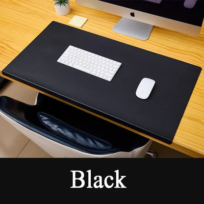Ergonomic Desk Pad with Cushioned Wrist Rest and Elbow Support for Office, Gaming, and Home Workspace - Premium Vegan Leather Surface