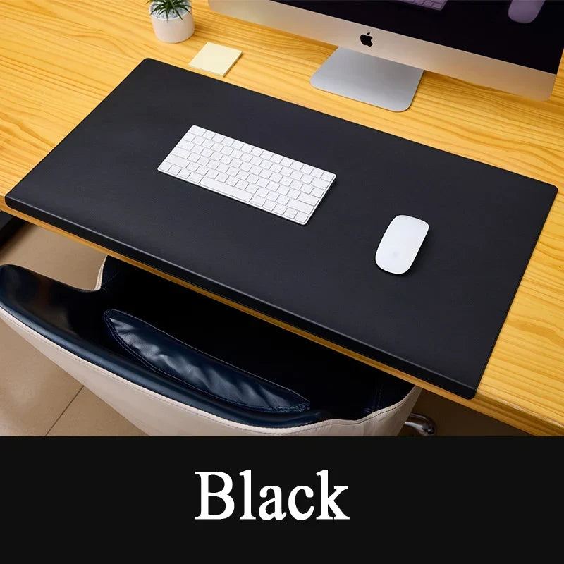 Ergonomic Desk Pad with Cushioned Wrist Rest and Elbow Support for Office, Gaming, and Home Workspace - Premium Vegan Leather Surface