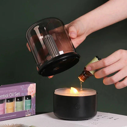 Ultrasonic Aroma Diffuser with Soft Glow Night Light 6 Inches USB Rechargeable Humidifier for Bedroom Nursery Essential Oils Relaxation Slee