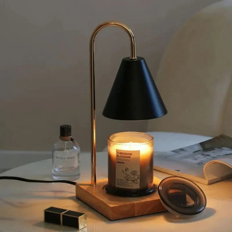 WARMELLE – Lámpara calentadora de velas con temporizador para espacios elegantes
