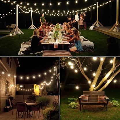 Guirnalda de luces solares de 30 pies con sensor automático de anochecer, luces LED impermeables para decoración de jardín, patio, senderos, paisajismo e iluminación exterior