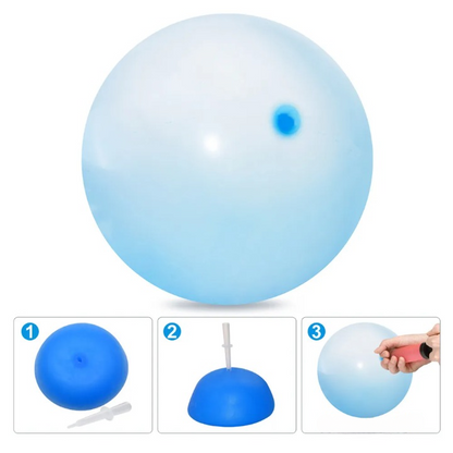 Inflatable Giant Bubble Ball 47 in TPR Bouncy Sphere Water-Fillable for Kids Outdoor Indoor Garden Beach Park Play Summer Activity Family Fu