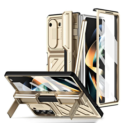 Foldable Phone Armor Case with Built-In Screen Guard & Kickstand for Samsung Galaxy Z Fold 4 / Z Fold 5 – Drop-Tested Protection